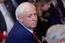 Sen. Jim Justice, R-W.Va., listens as President Donald Trump speaks during an event on energy production in the East Room of the White House, April 8, 2025, in Washington.