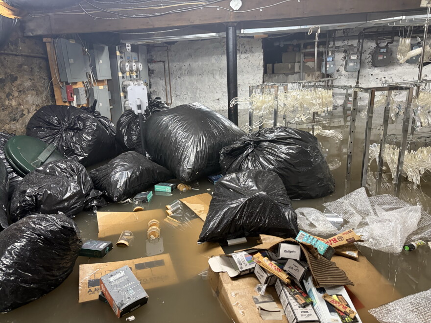 Flooding in the basement of Terrapin Station on Sept. 3, 2026