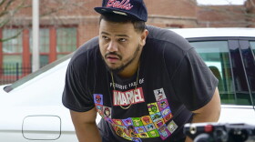 Producer John Cruz during production of "Be Mine."