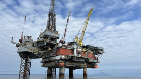 a jackup rig in the water