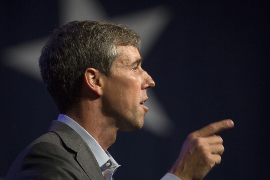 Beto O'Rourke addresses the crowd at the Texas Democratic Convention in Fort Worth last June. 