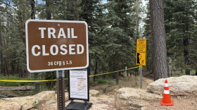 Officials closed the North Kaibab Trail, seen here on Sept. 6, 2026, indefinitely following major damage from flash floods the week before.