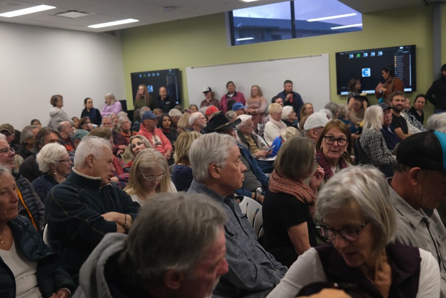 Hundreds of people attended a public hearing about the proposed Harvest Roaring Fork housing development at CMC’s Spring Valley Campus on Feb. 25, 2026.