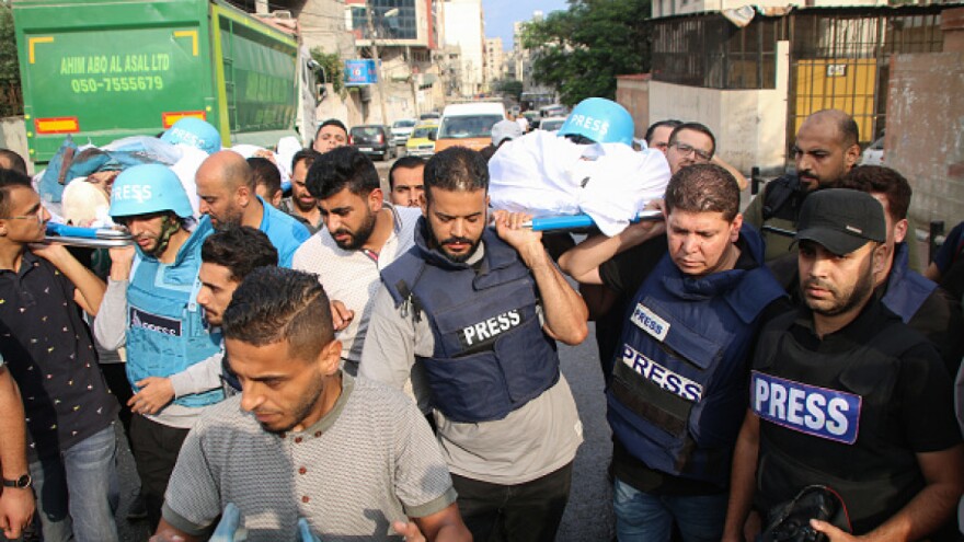 Journalists Mohammed Subh and Saeed Al-Taweel are among the reporters who were killed by Israeli attacks