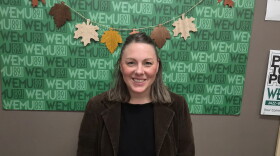 Ypsilanti Community Schools Director of STEM Innovation Kelly Mickel at the Timko Broadcast Center.
