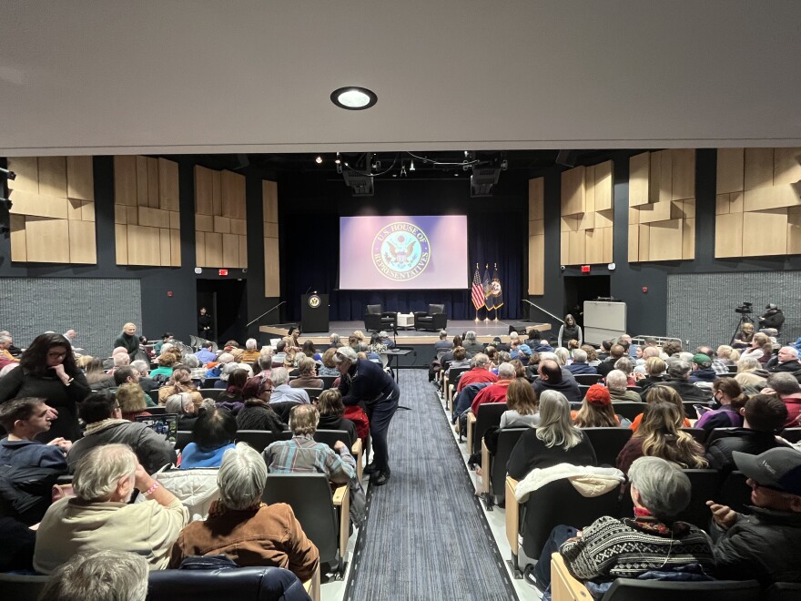 The auditorium was filled to the brim with residents waiting for answers.