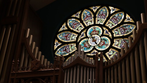 Religious imagery is seen at a church in southeast Iowa. Despite it's name, Christian nationalism is rejected by many faith leaders, Christian organizations and religious people, who are working to counter the movement with their own faith convictions.