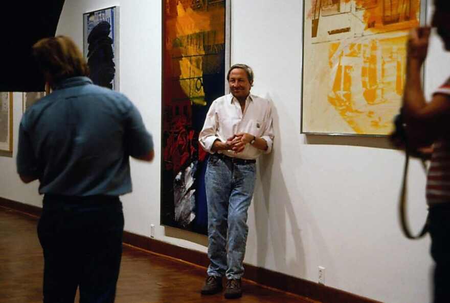 Bob Rauschenberg inside the gallery that bears his name on the Lee County campus of Florida SouthWestern State College.