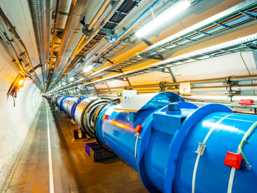 Part of the Large Hadron Collider.