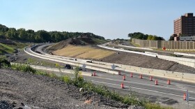 A broader view of I-81 construction near the Loretto complex Sept. 4, 2024.