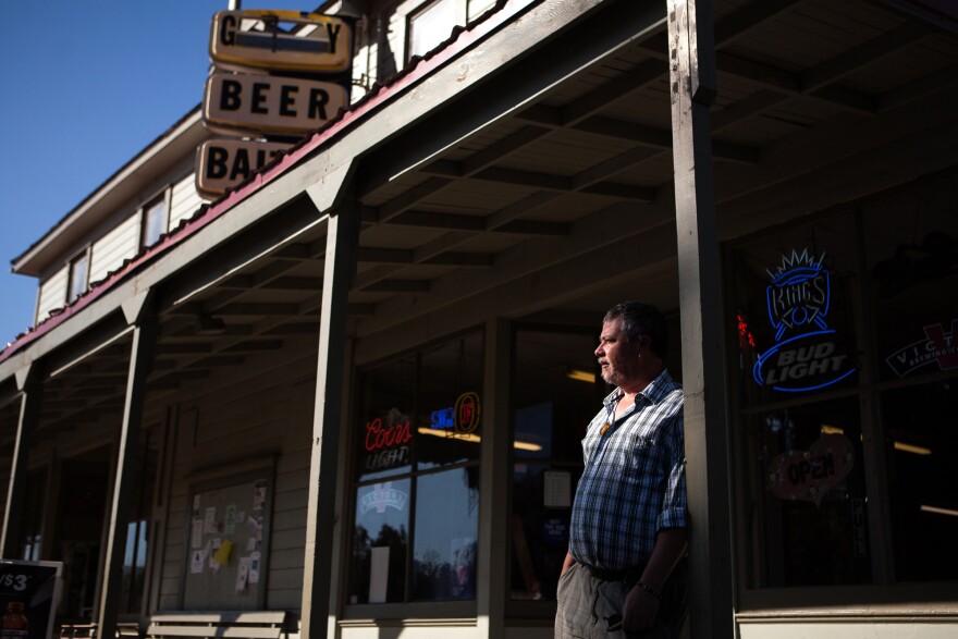 Randen Patterson left a research career in physiology at U.C. Davis when funding got too tight. He now owns a grocery store in Guinda, Calif.