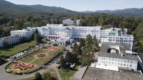 The Greenbrier resort, established in 1778, is seen here in White Sulphur Springs, W.Va., Sept. 15, 2019.