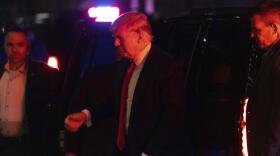 Former President Donald Trump arrives at Trump Tower, late Tuesday, August 9, 2022, in New York.