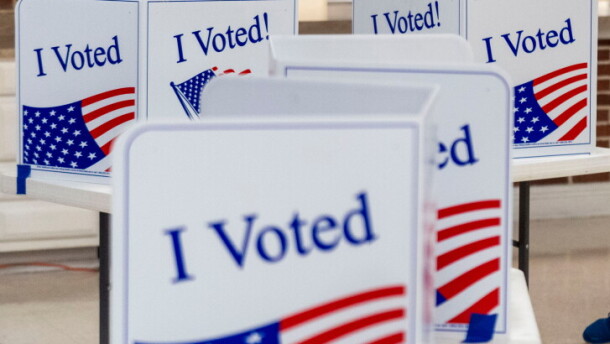 Privacy booths for voting during the last primary election on Saturday, Feb. 24, 2024.