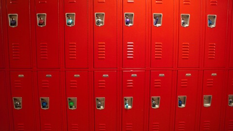 High school lockers.