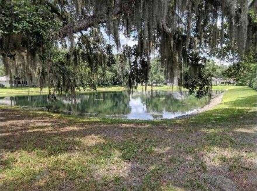 Here's a typical stormwater pond in a Florida community with bank erosion and a lack of plantings along its perimeter. (UF/IFAS/Courtesy)