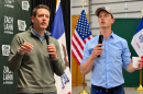 Both candidates for Iowa governor visited western Iowa last week. Republican Zach Lahn, left, campaigned in Storm Lake on Oct. 16, and Democrat Rob Sand visited Dunlap on Oct. 15.