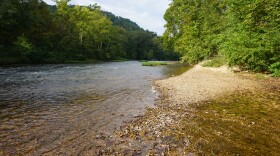 A section of the Big Piney River that runs through Fort Leonard Wood. This is one of the places that provides habitat to endandered species that live at the base.