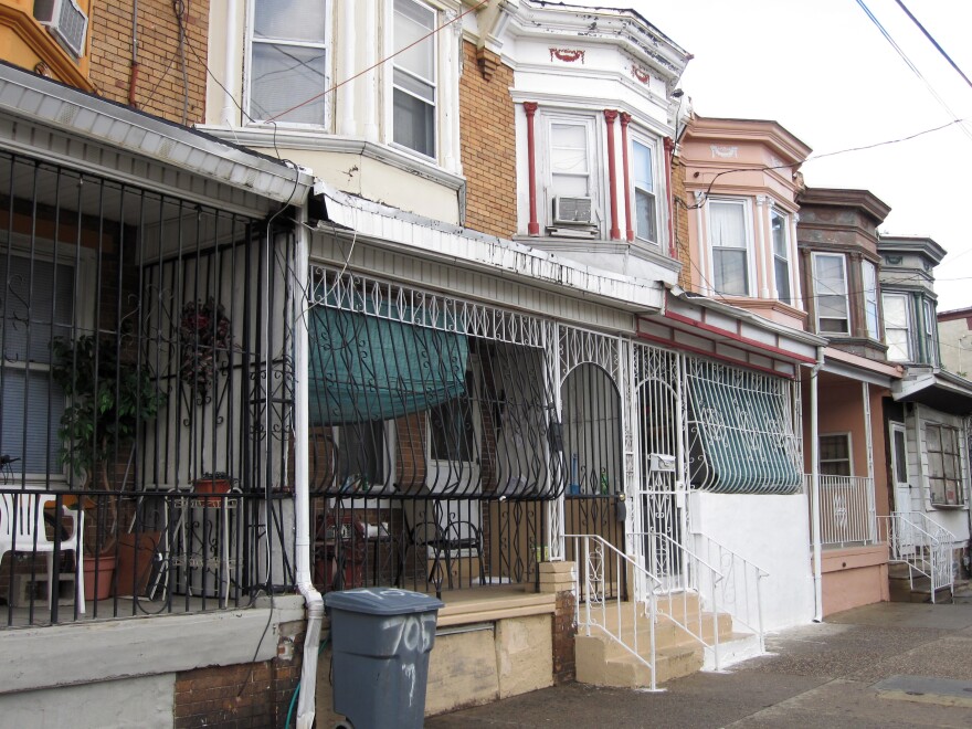 Because of the city's high crime rate, protective iron bars encase the front porches of many houses in Camden. Residents call them "bird cages."
