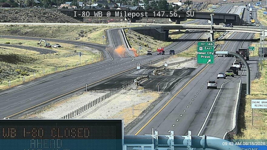 Utah Highway Patrol closed I-80 at Silver Creek around 8:45 a.m. Sept. 15.