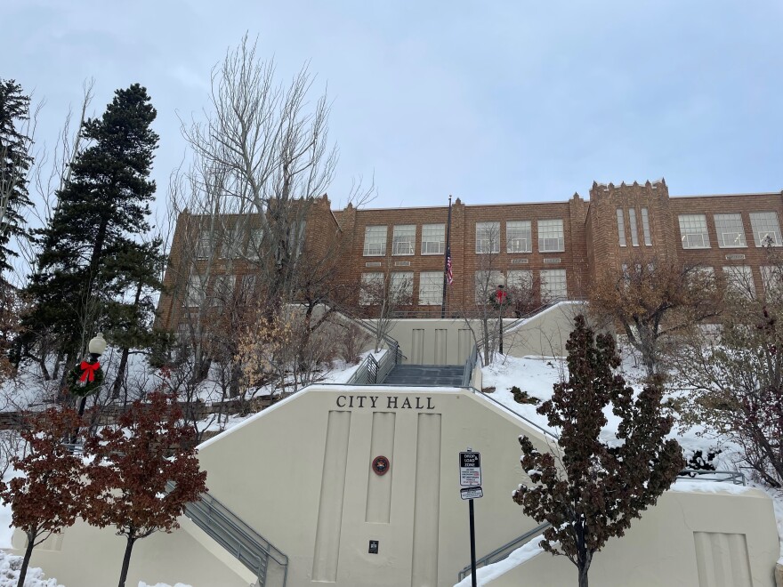 The very festive Marsac Building on Wednesday.