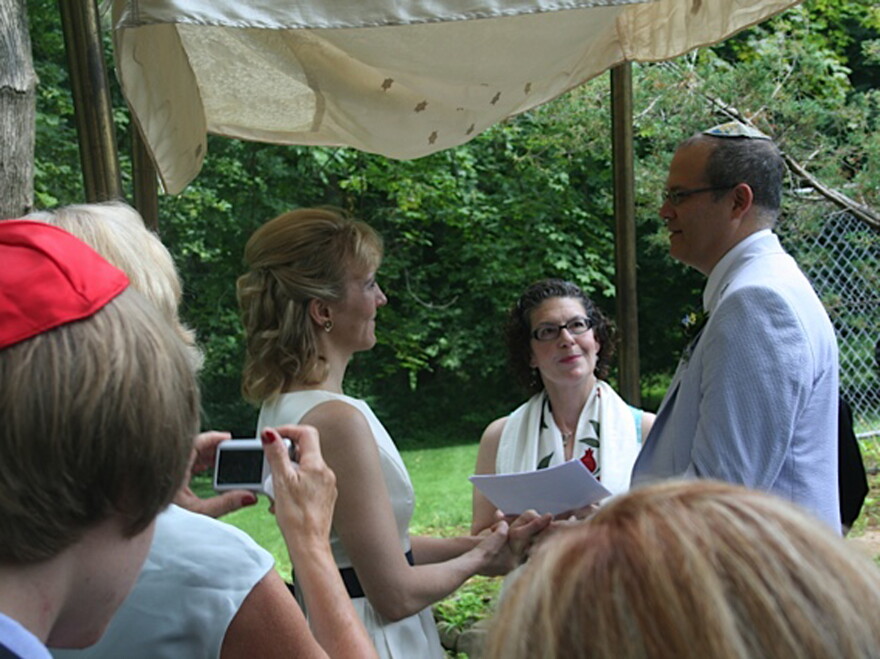 As part of their special day, Roger Kosson thought it would be clever to include in his vows a few lines about he and his bride's shared passions. The result included, of course, a few of their favorite NPR people.