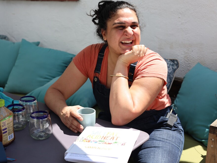 Samin Nosrat, author of the cookbook <em>Salt, Fat, Acid, Heat: Mastering the Elements of Good Cooking.</em>