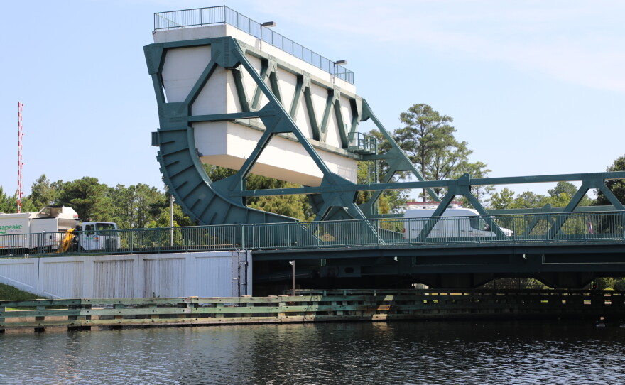 Cars travel over the Great Bridge Bridge in Chesapeake on Sept. 1, 2026.