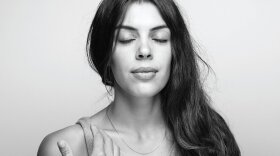 Julie Byrne on the cover of 2017's <em>Not Even Happiness</em>. Her song "Natural Blue" begins our playlist of soothing music.