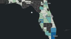 Florida's coronavirus surveillance map shows the presence of COVID-19 in many of the state's 67 counties.