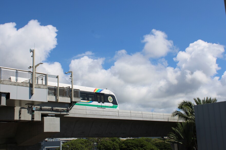 A Skyline rail car on Oct. 9, 2025.