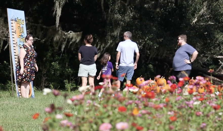 Married couple Ben Roland and Sarah Luther run Braze Ranch together in Waldo, Fla. Their second annual Fall Festival kicked off on Oct. 4, running through Oct. 26. (Libby Clifton and Hannah Miller/WUFT News)