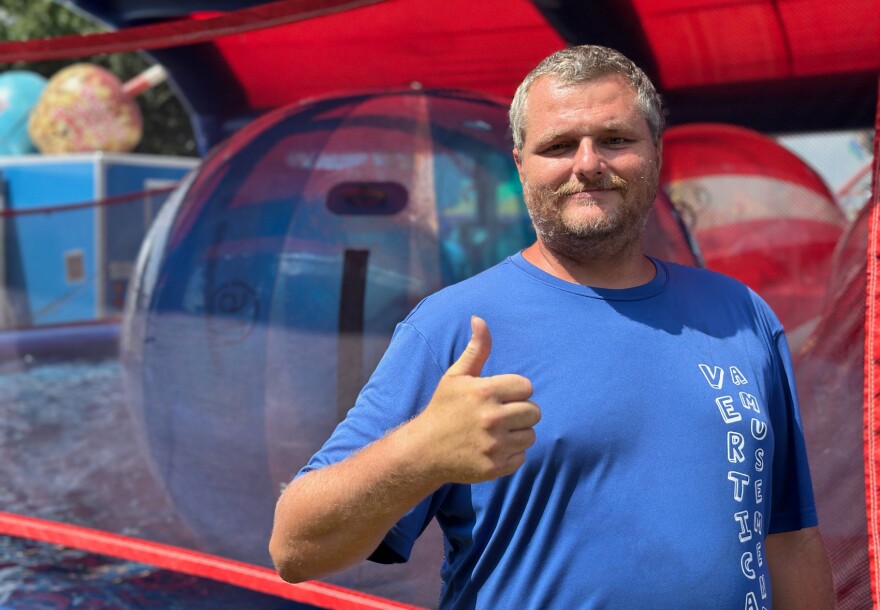 David Turner works for Vertical Amusements, traveling for six months out of the year to events in Colorado, Wisconsin, Kansas and the Illinois State Fair. “I love my job. I love everything about it."