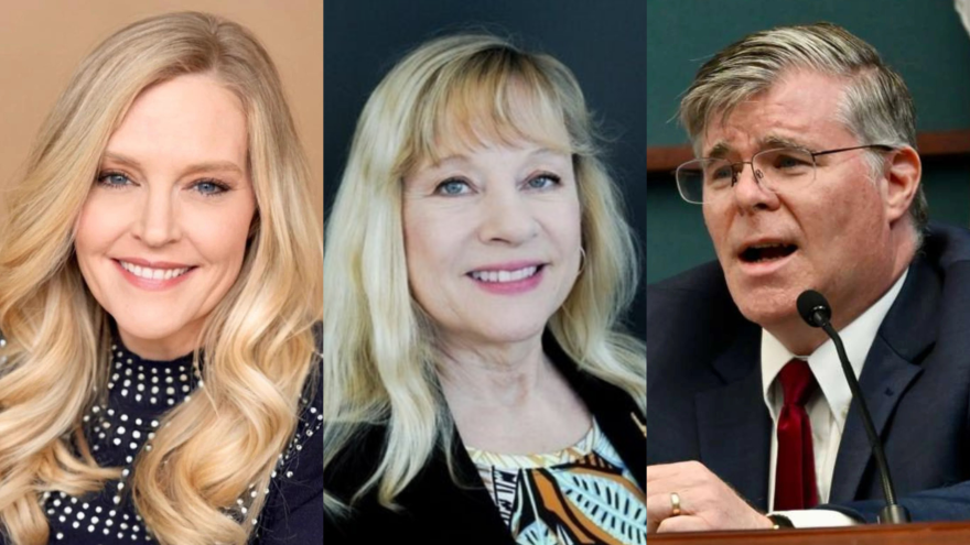 Indiana's 9th Congressional District candidates from left to right: Incumbent Republican Erin Houchin, Libertarian Tonya Hudson, and Democrat Brad Meyer.
