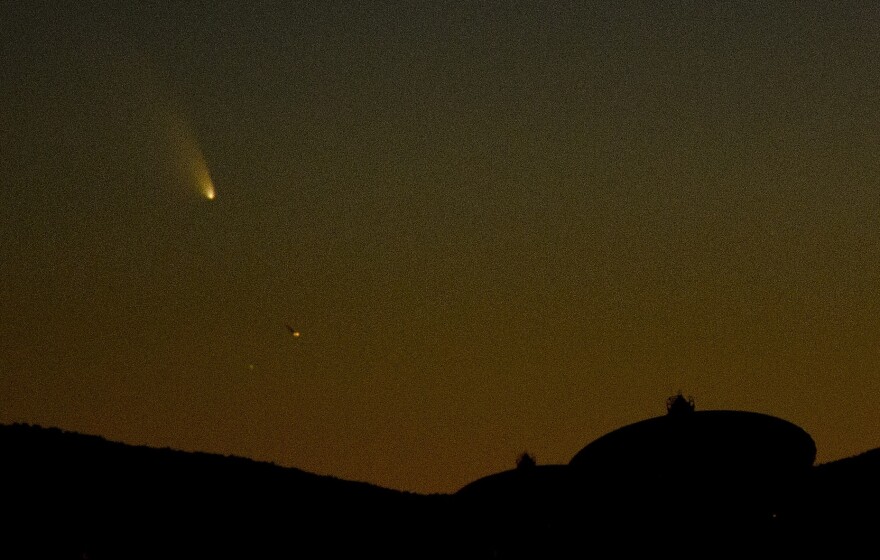 Comet PanSTARRS in the sky above Magdalena, N.M., on March 12.