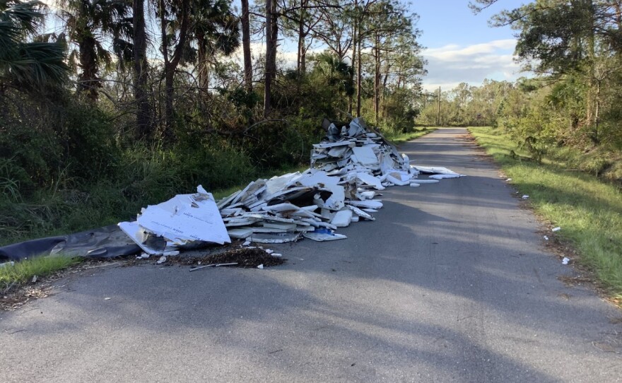 Charlotte County is warning against illegal dumping of Hurricane Ian debris. The county's solid waste supervisor said he suspects out-of-state companies are dumping materials at various spots around Charlotte, rather than taking debris to the county landfill. The Charlotte County Sheriff's Office found the above illegal dump site, one of several reported.