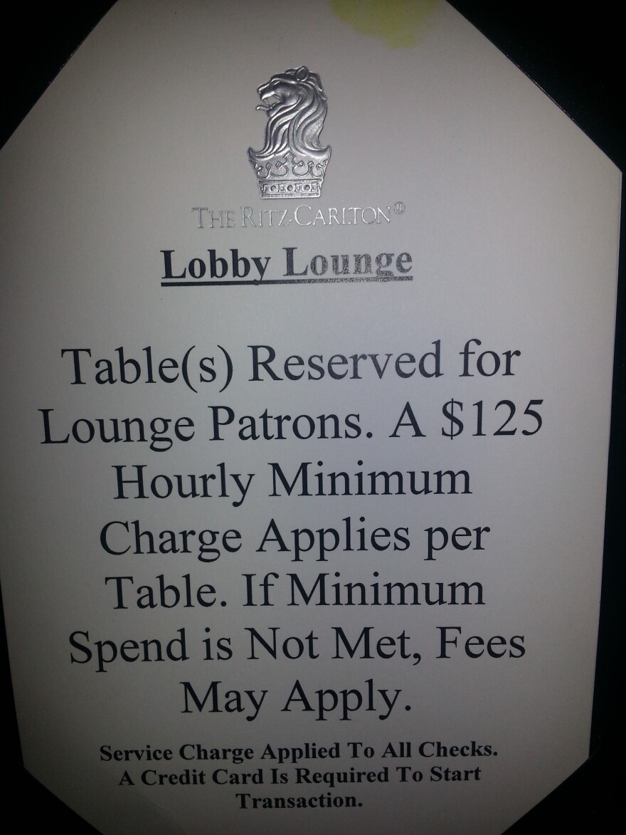 Wright snapped a photo of the table tents the Ritz put out during the CIAA.