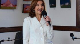Joy Hofmeister speaks during an Oct. 19, 2014 debate in Norman.