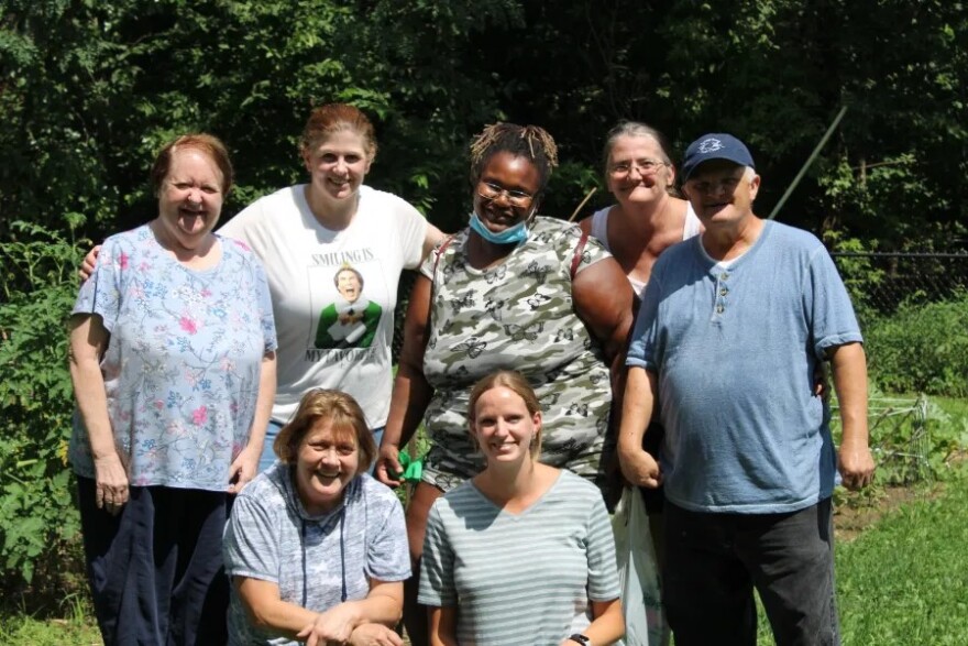 Members and staff of Affinity House, left to right, top row: Donna, Holly, Bea, Sandra, Joe; Bottom row: Karen, Jessica