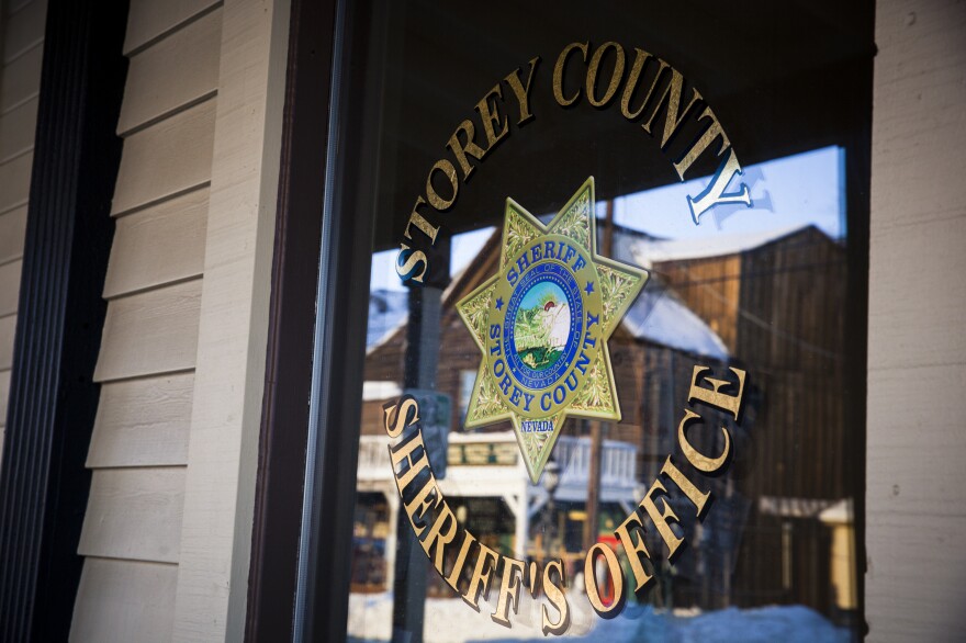 The Storey County Sheriff's Office in Virginia City. Sheriff Antinoro's nine years in the position are marred by multiple accusations that range from harassment to alleged criminal behavior. They include rape, organizing the gang rape of a woman, sexual harassment, using racial slurs and misusing government resources.