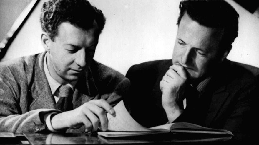 Musicians and life-partners Benjamin Britten and Peter Pears.