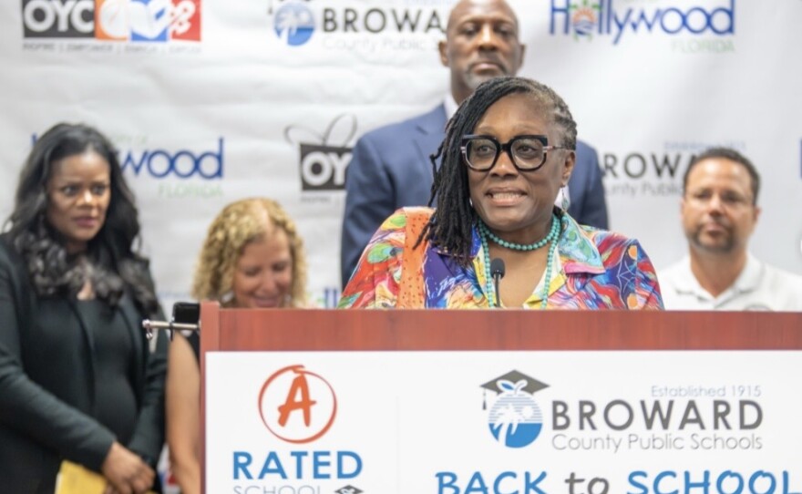 Principal of the McNicol Middle School at the news conference at last week’s ceremony in Broward that commemorated OYC’s expansion.