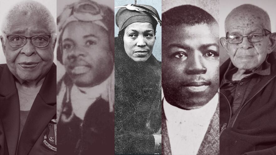 Norma Solomon White, Major L. Anderson II, Zora Neale Hurston, Charles H. Anderson and Lloyd Pearson