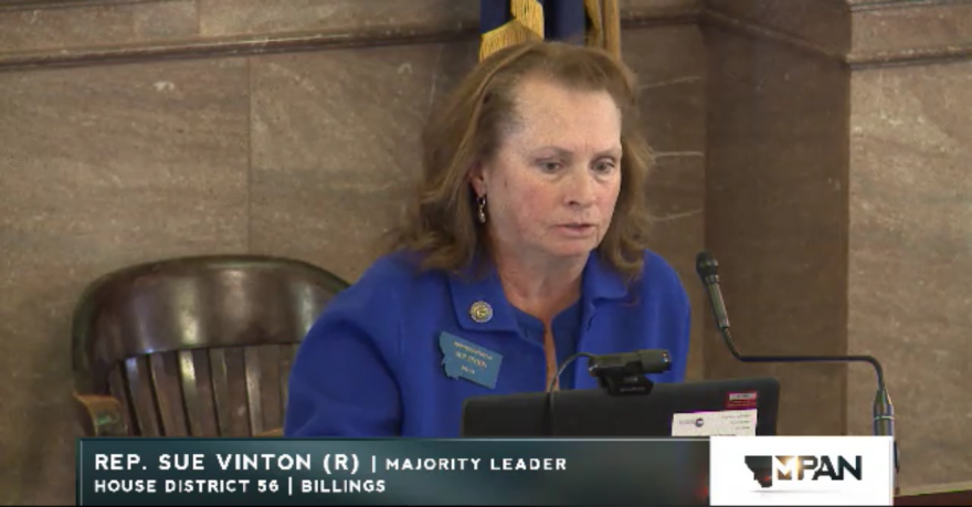 Majority Leader Sue Vinton speaks during a Special Joint Select Committee on Judicial Transparency and Accountability, April 19, 2021.