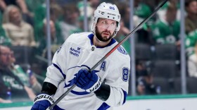 Tampa Bay's Nikita Kucherov has won consecutive NHL scoring titles and is aiming to become just the seventh player in NHL history to do it three years in a row.