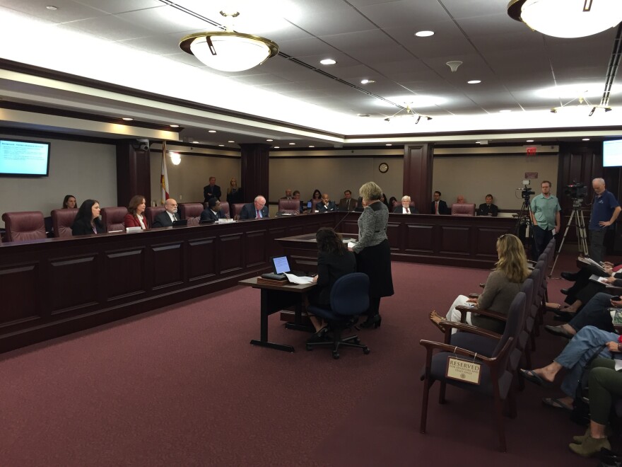 The Florida Senate Rules Committee discussing its proposal for a new joint rule.