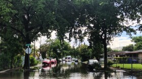 High tides in August flooded streets in the Buena Vista neighborhood in Miami.