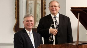 The Seipp/Sheets duo poses for a picture before a concert