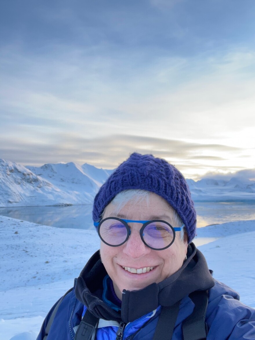 Leslie Sobel in the Arctic.