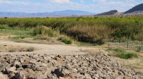 A view of the Rio Grande from a levee in Presidio, Texas.
